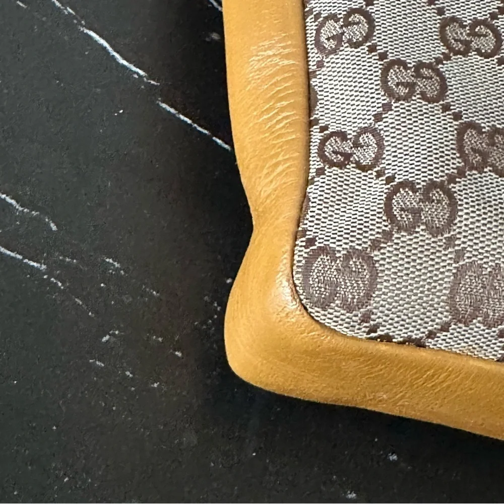 💎GUCCI JACKIE CANVAS AND LEATHER MESSENGER BAG💎